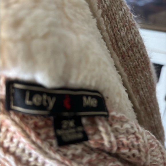 Cozy Multicolor Cable Knit hooded Sweater jacket - Picture 2 of 6